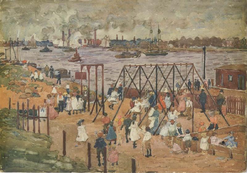 Maurice Prendergast The East River Germany oil painting art
